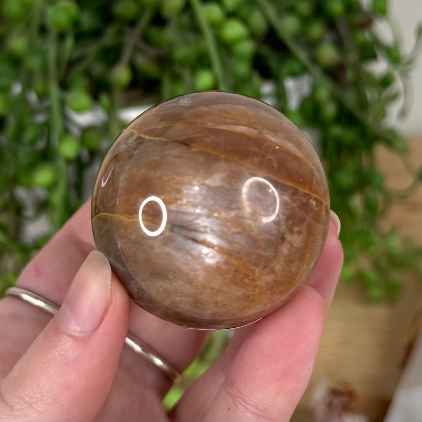 Peach Moonstone / Sunstone Sphere (S630)