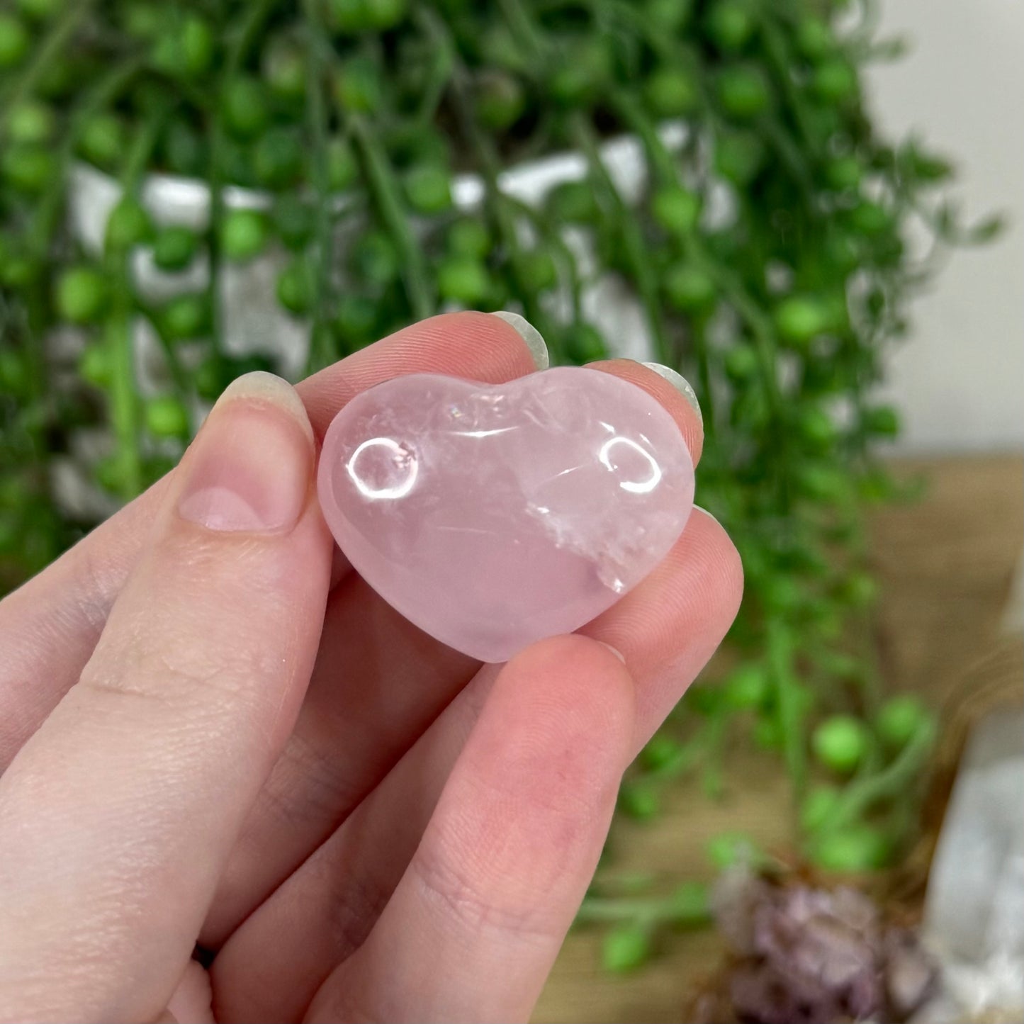 Rose Quartz Heart (O246)