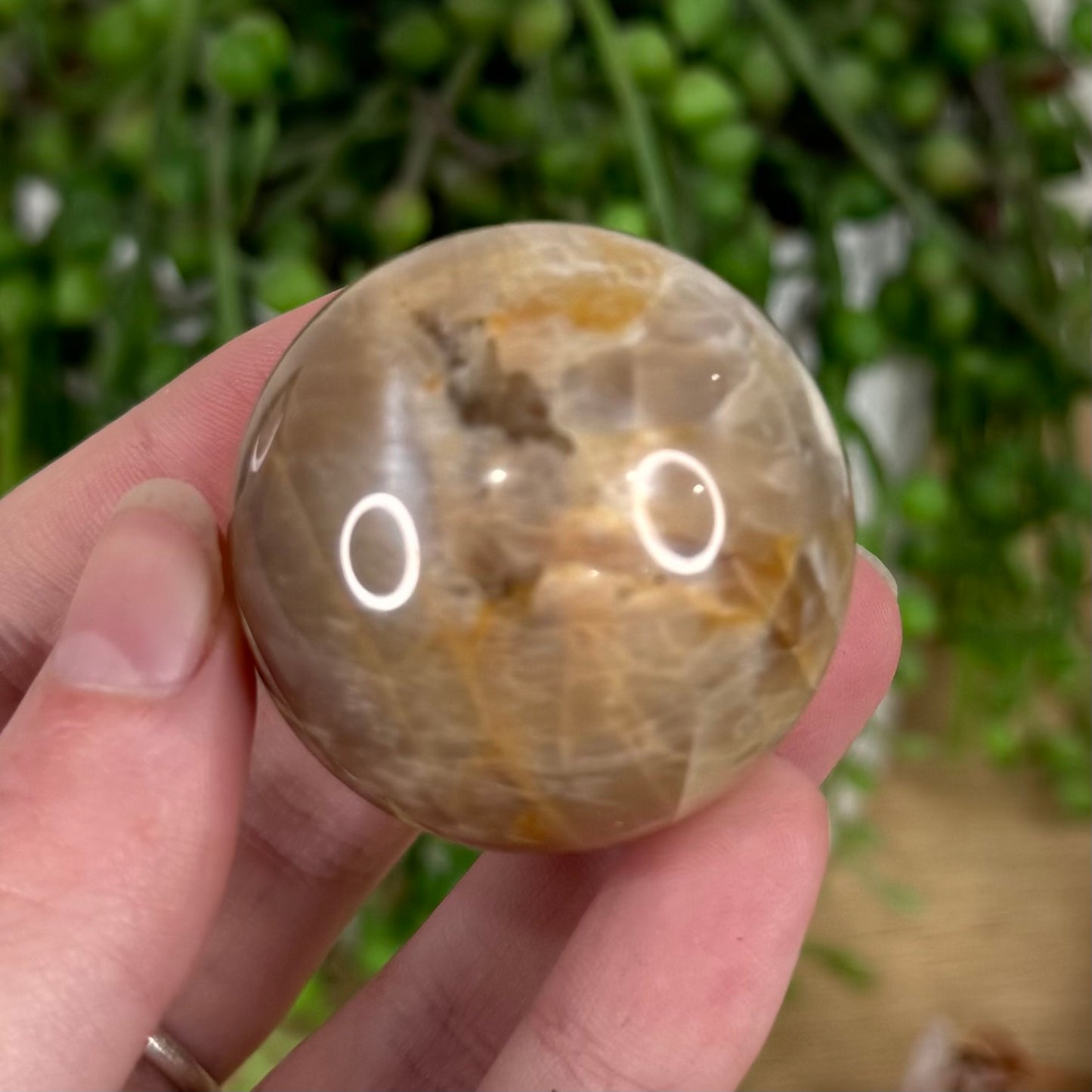 Peach Moonstone / Sunstone Sphere (S622)