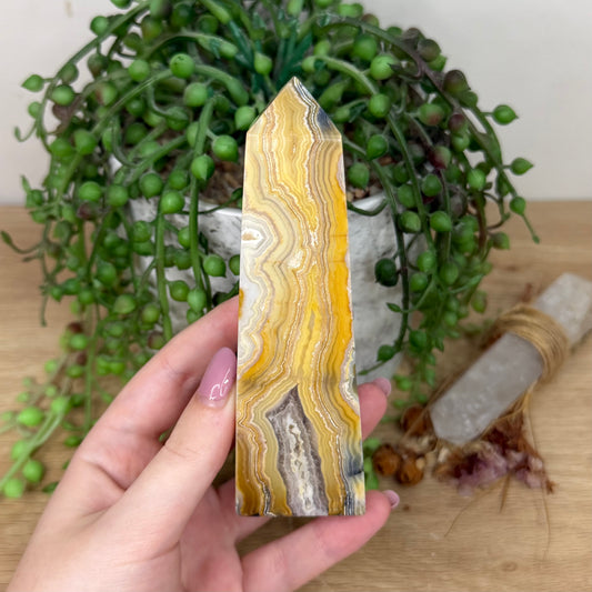 Crazy Lace Agate Tower (Y799)