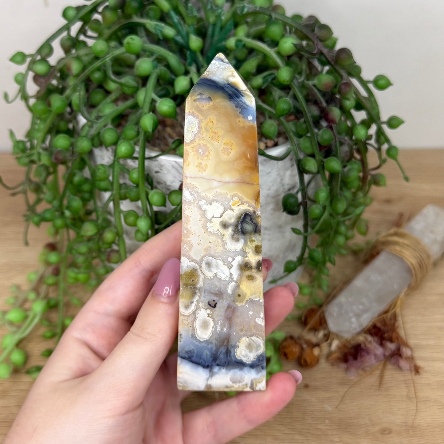 Crazy Lace Agate Tower (Y799)
