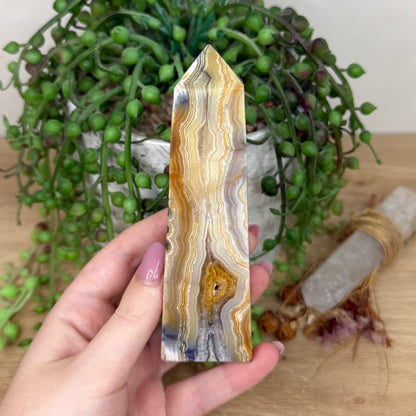 Crazy Lace Agate Tower (Y799)