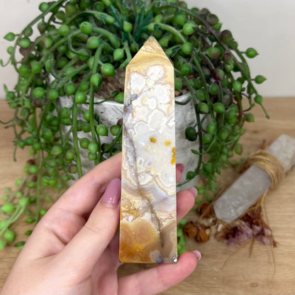 Crazy Lace Agate Tower (Y799)