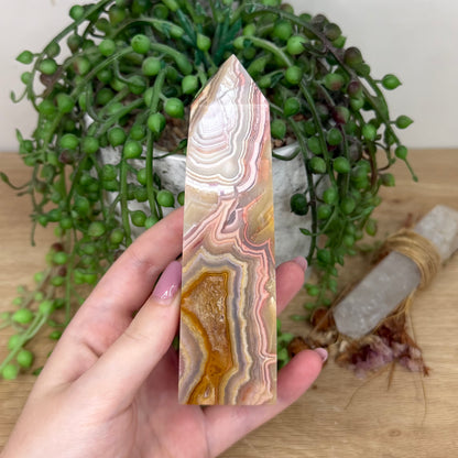 Pink Crazy Lace Agate Tower (Y806)