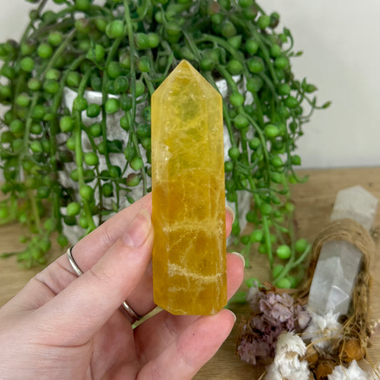 Yellow Fluorite Point (O179)