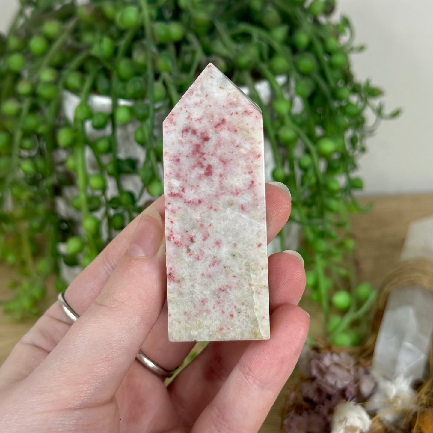 Plum Blossom Tourmaline Point (O159)