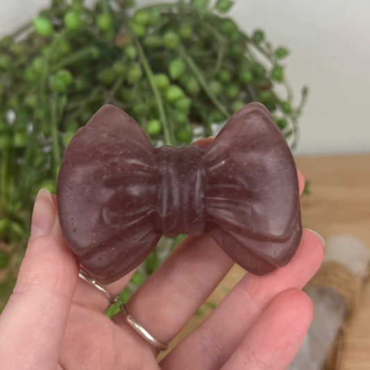 Strawberry Quartz Bow (S584) (S585)