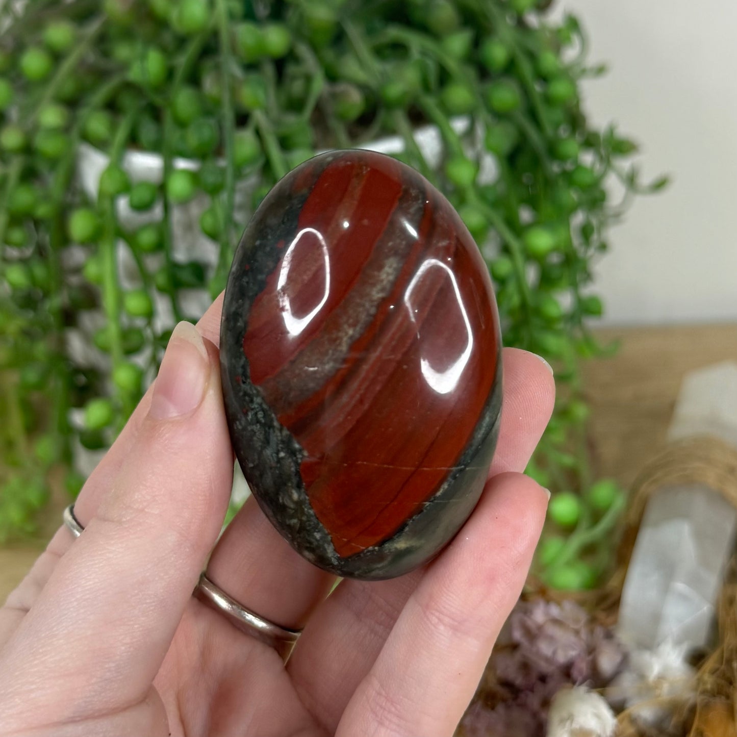 African Bloodstone Palm Stone (O149)