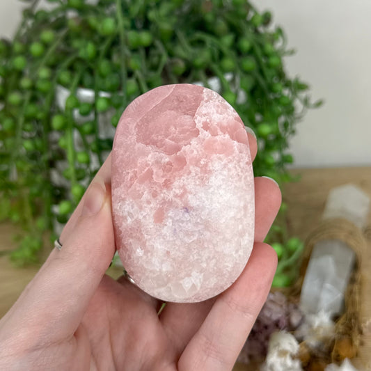 Pink Opal Palm Stone (O318)