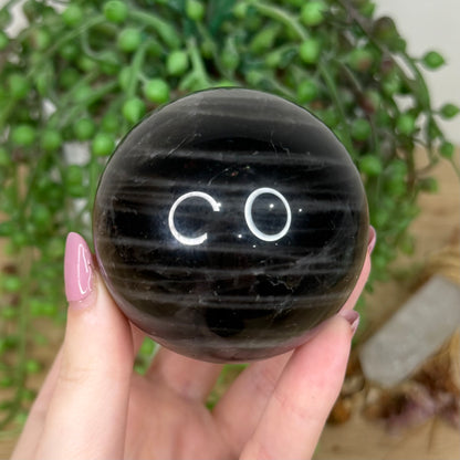 Black Rose Quartz Sphere (Y858)
