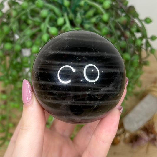 Black Rose Quartz Sphere (Y858)
