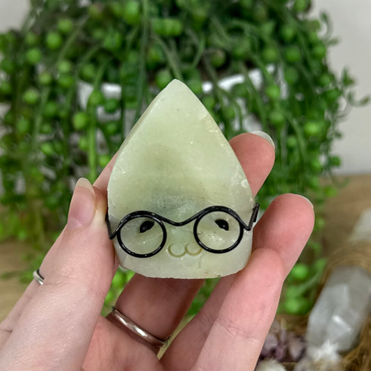 Green Jade Pet Rock (O304)