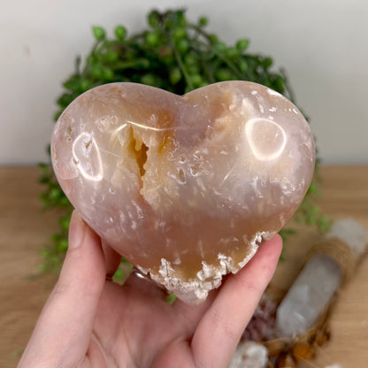 Plume Agate Heart (S745)
