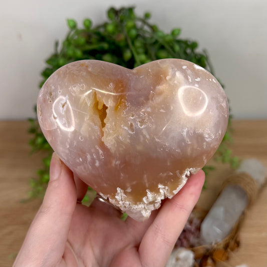 Plume Agate Heart (S745)