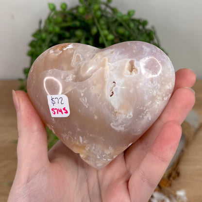 Plume Agate Heart (S745)