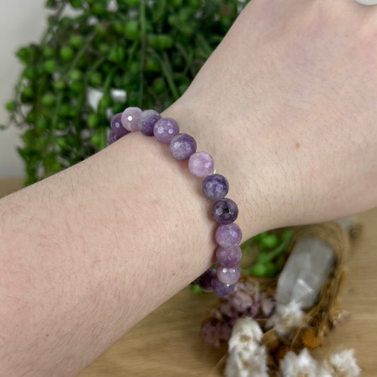 Lepidolite Faceted Bracelet (O224)