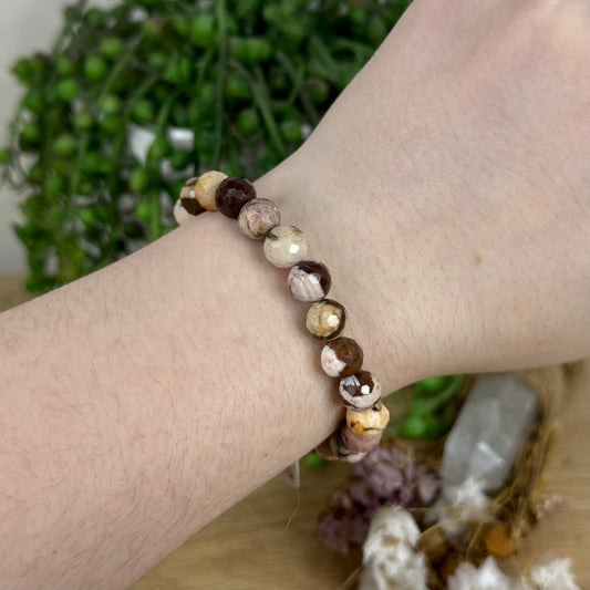 Coconut Jasper Faceted Bracelet (O233)