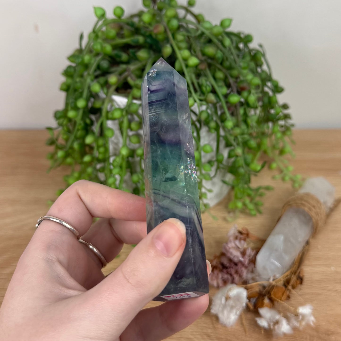 Rainbow Fluorite Point (S676)