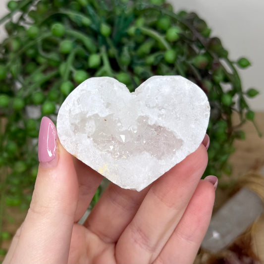 Clear Quartz Geode Heart (Y516)