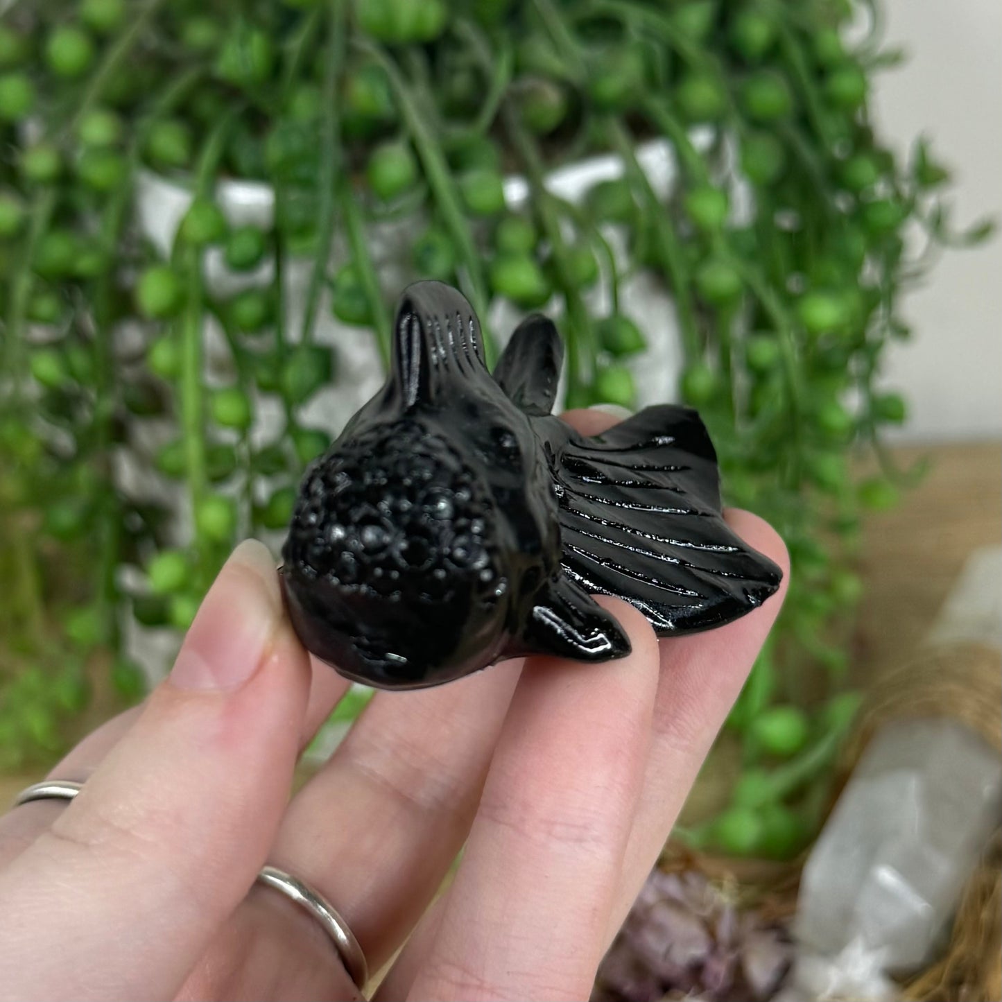 Black Obsidian Fish (O279)