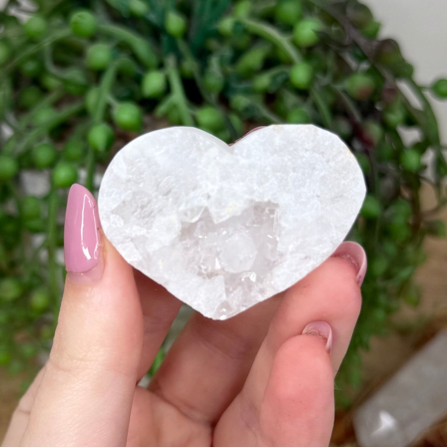 Clear Quartz Geode Heart (Y513)