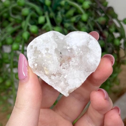 Clear Quartz Geode Heart (Y509)