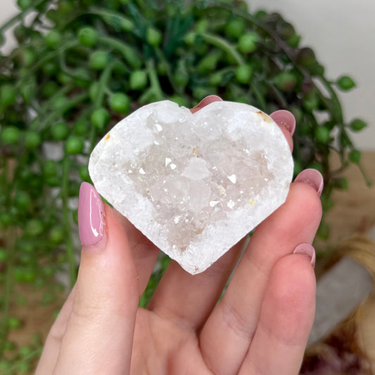 Clear Quartz Geode Heart (Y514)