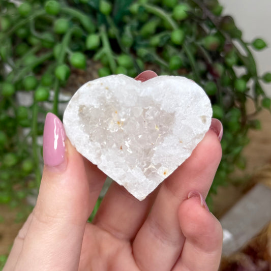 Clear Quartz Geode Heart (Y508)