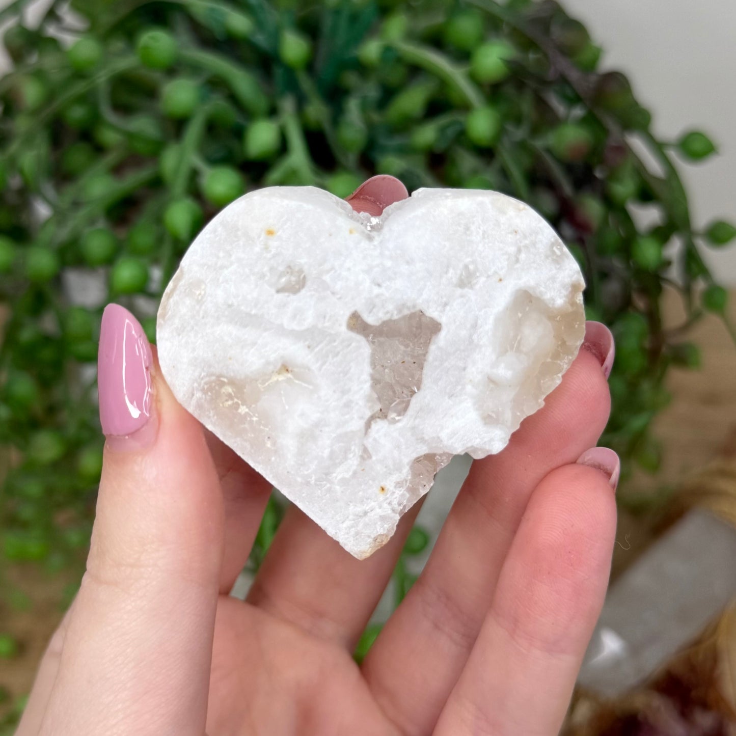 Clear Quartz Geode Heart (Y518)