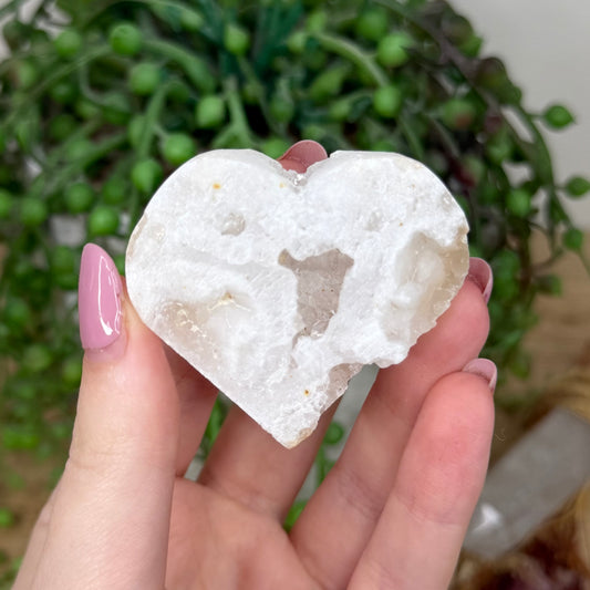 Clear Quartz Geode Heart (Y518)