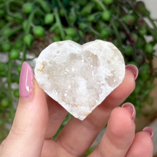 Clear Quartz Geode Heart (Y507)