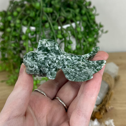 Green Spot Jasper Fish (O281)