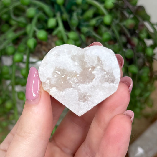 Clear Quartz Geode Heart (Y506)