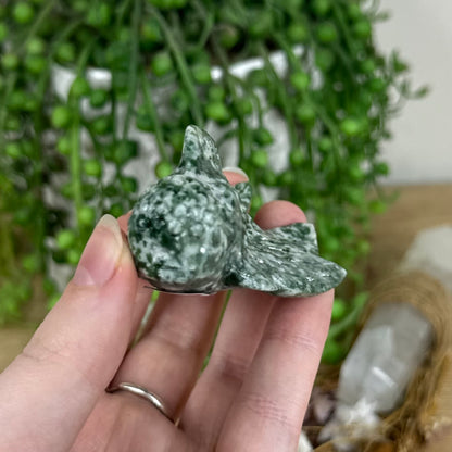 Green Spot Jasper Fish (O281)