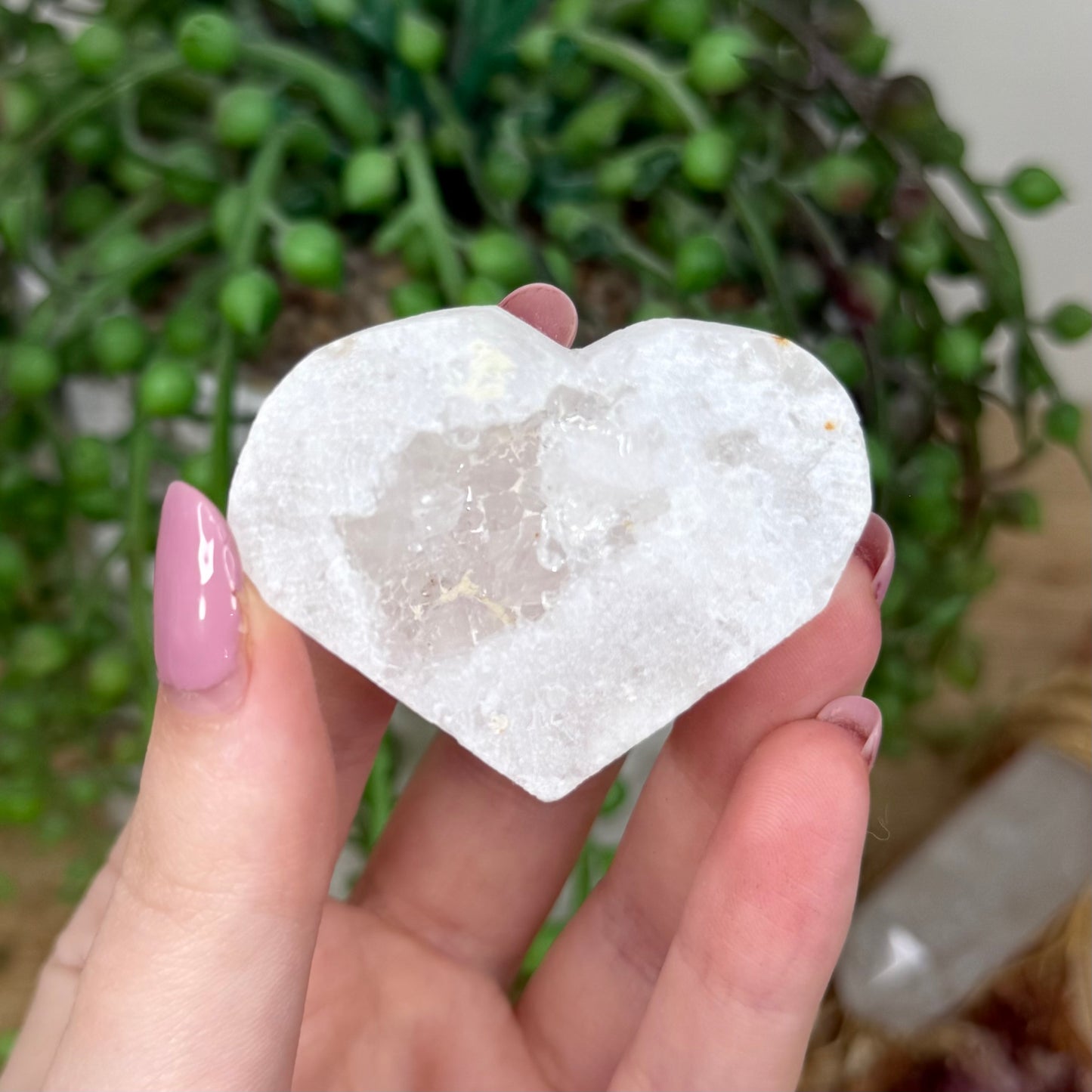 Clear Quartz Geode Heart (Y515)