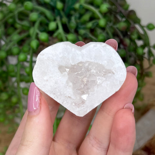 Clear Quartz Geode Heart (Y517)