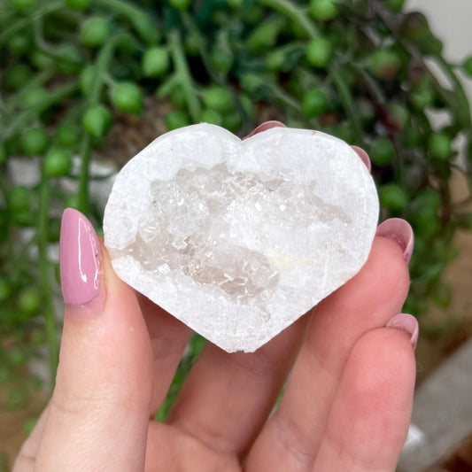 Clear Quartz Geode Heart (Y511)