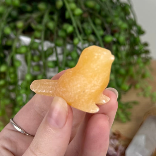 Yellow Calcite Bird (S699) (S698)