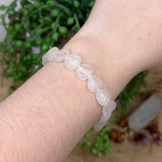 Clear Quartz Heart Bracelet (Y403) (Y401) (Y400) (Y404) (Y402)