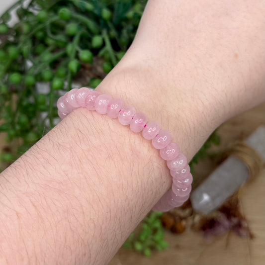 Rose Quartz Abacus Bracelet (Y332) (Y333) (Y334)