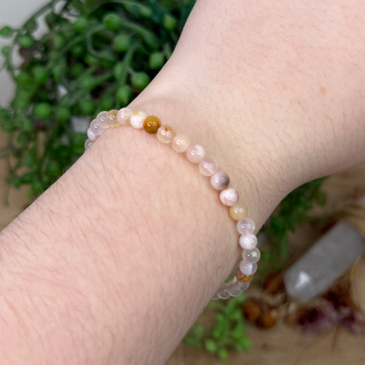 Flower Agate Bracelet (X826)