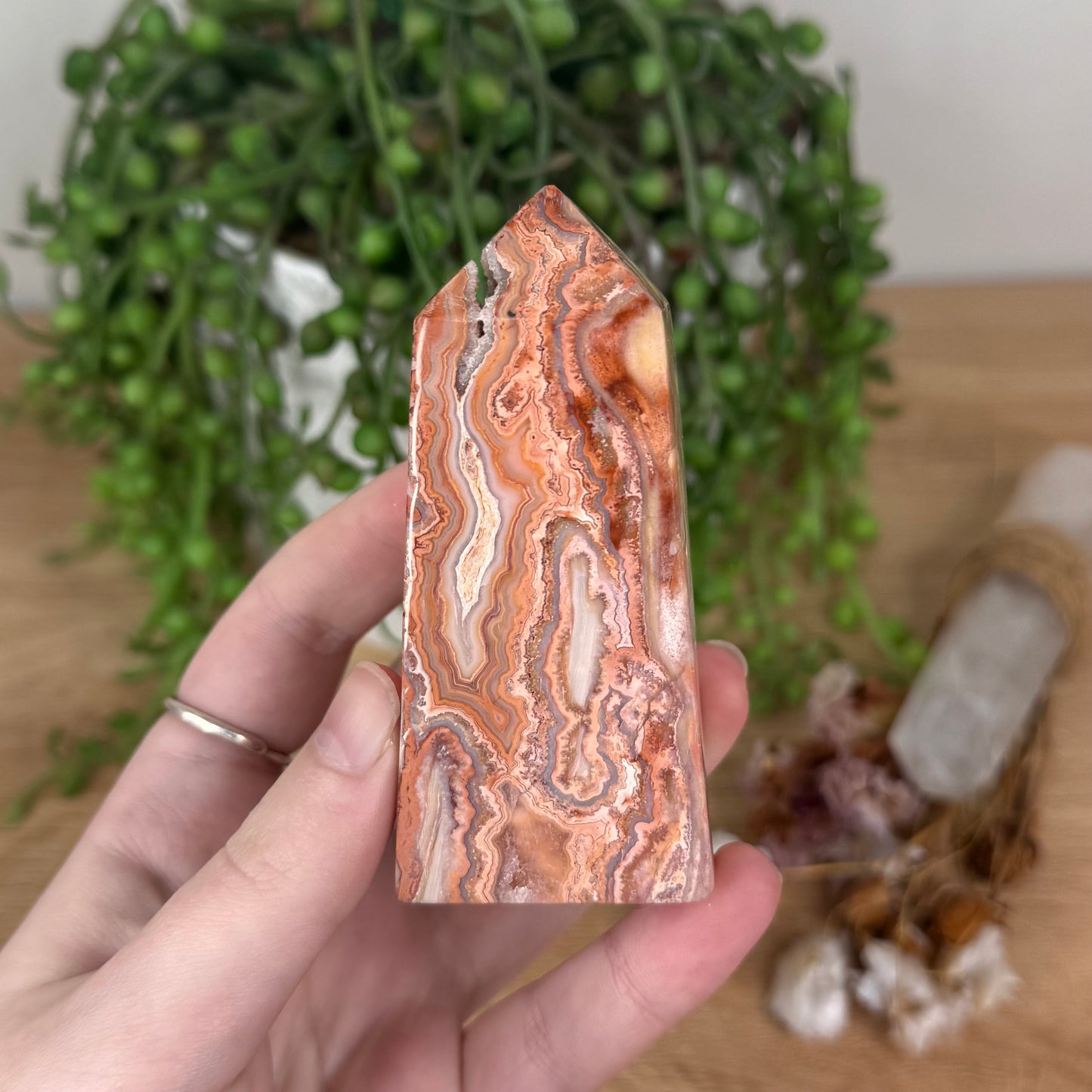 Pink Crazy Lace Agate Point (S865)