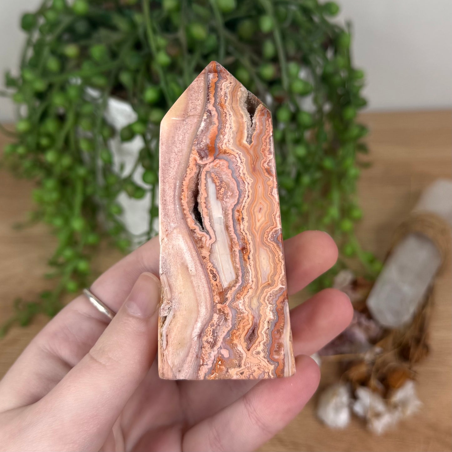 Pink Crazy Lace Agate Point (S865)
