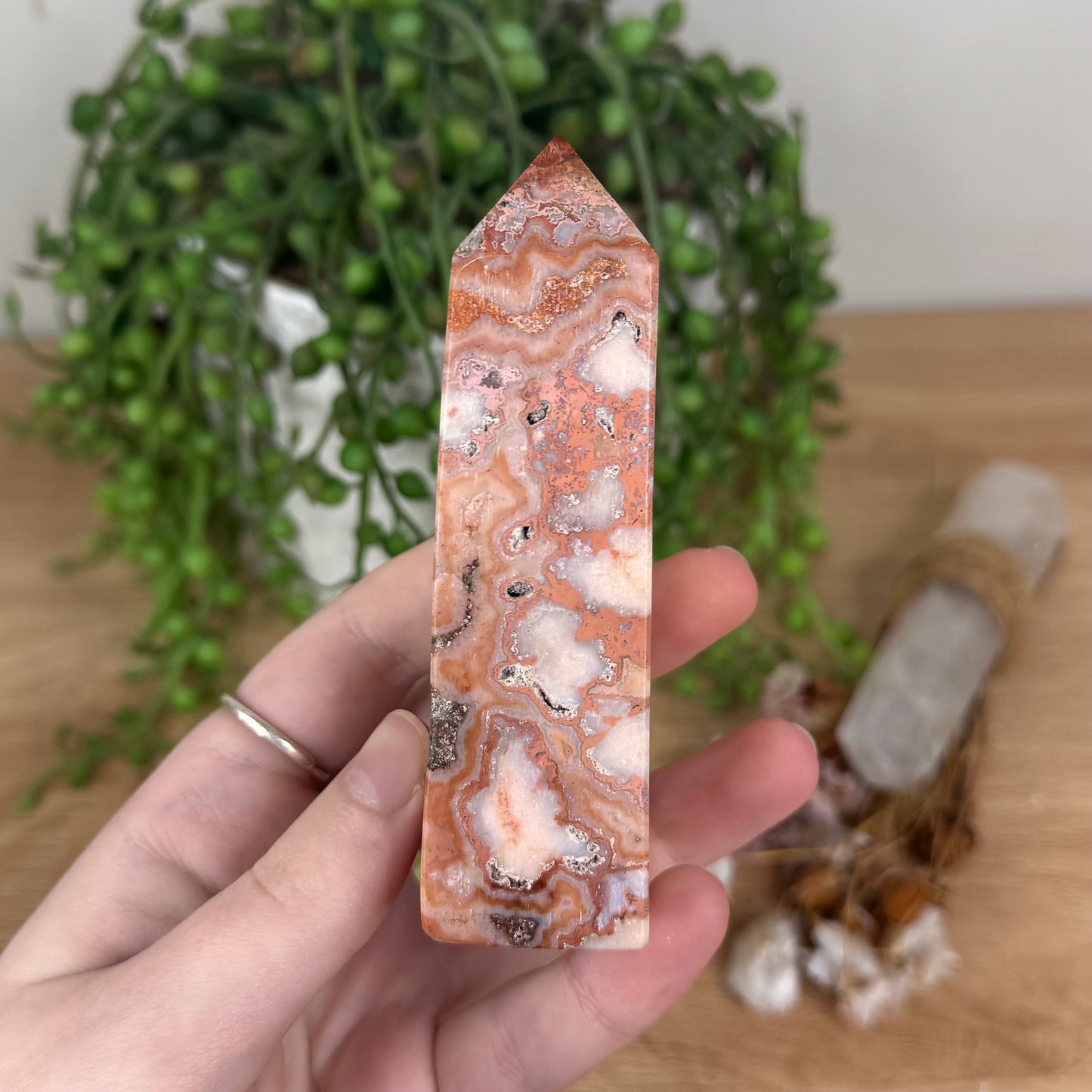 Pink Crazy Lace Agate Point (S867)