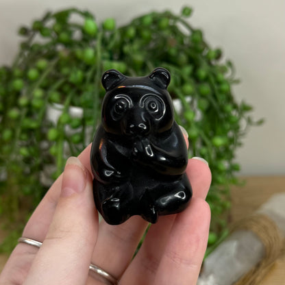 Black Obsidian Panda (O496)