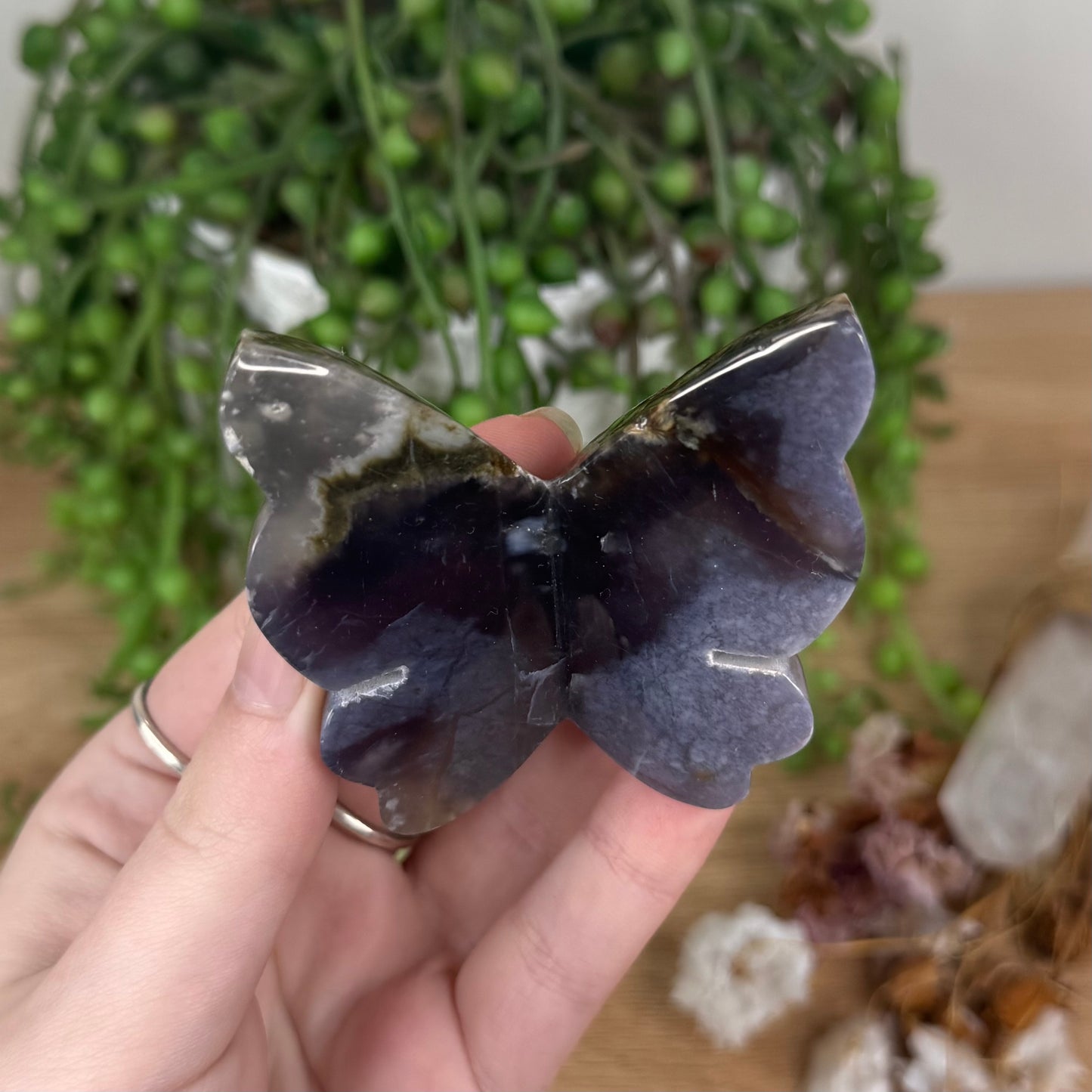 Purple Chalcedony Butterfly (S870)