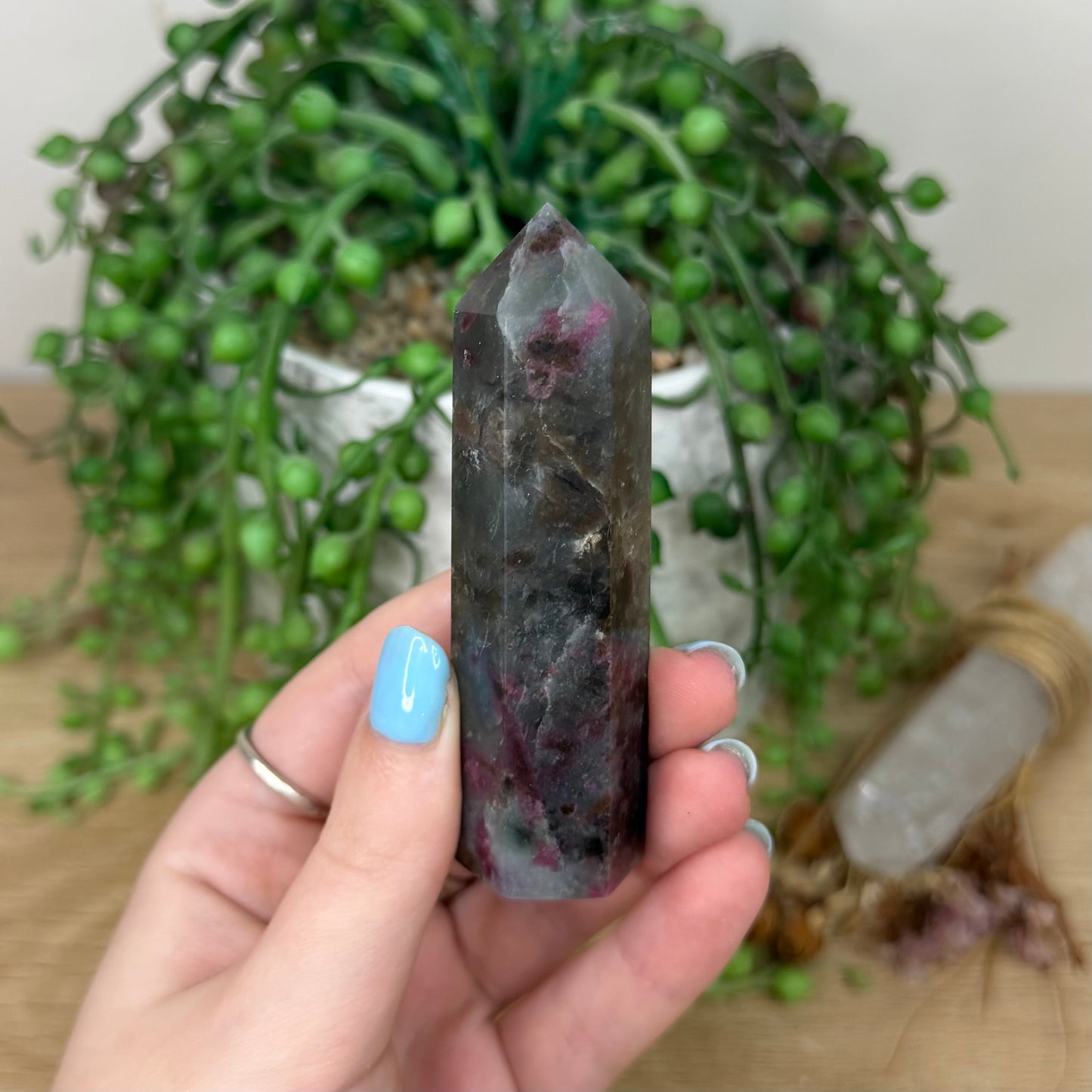 Aquamarine / Pink Tourmaline Point (Y998)