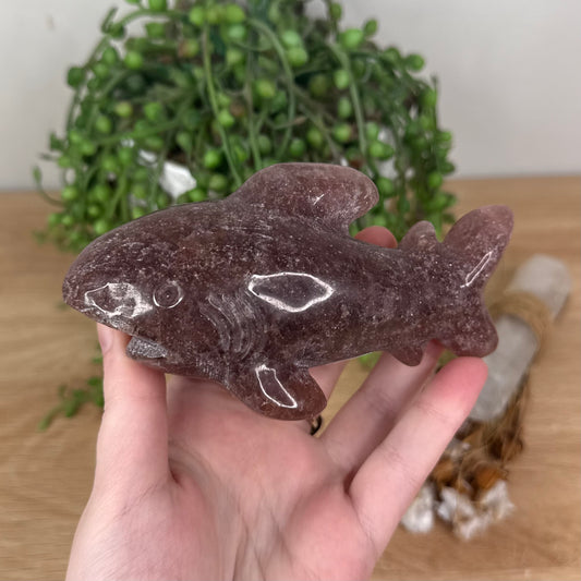 Strawberry Quartz Shark (T13)