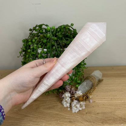 Pink Mangano Calcite Wand (O473)