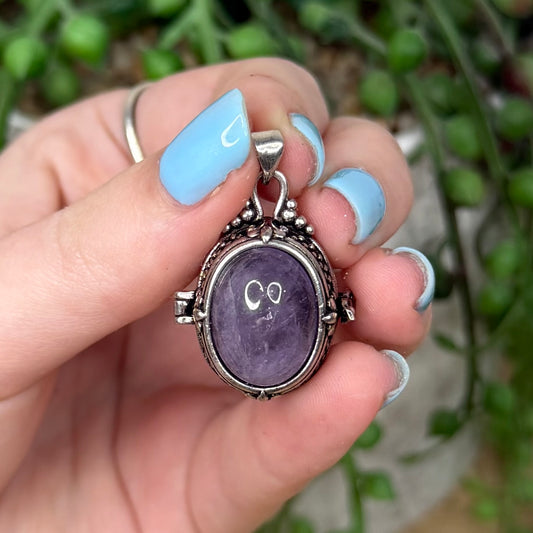 Amethyst Locket Pendant